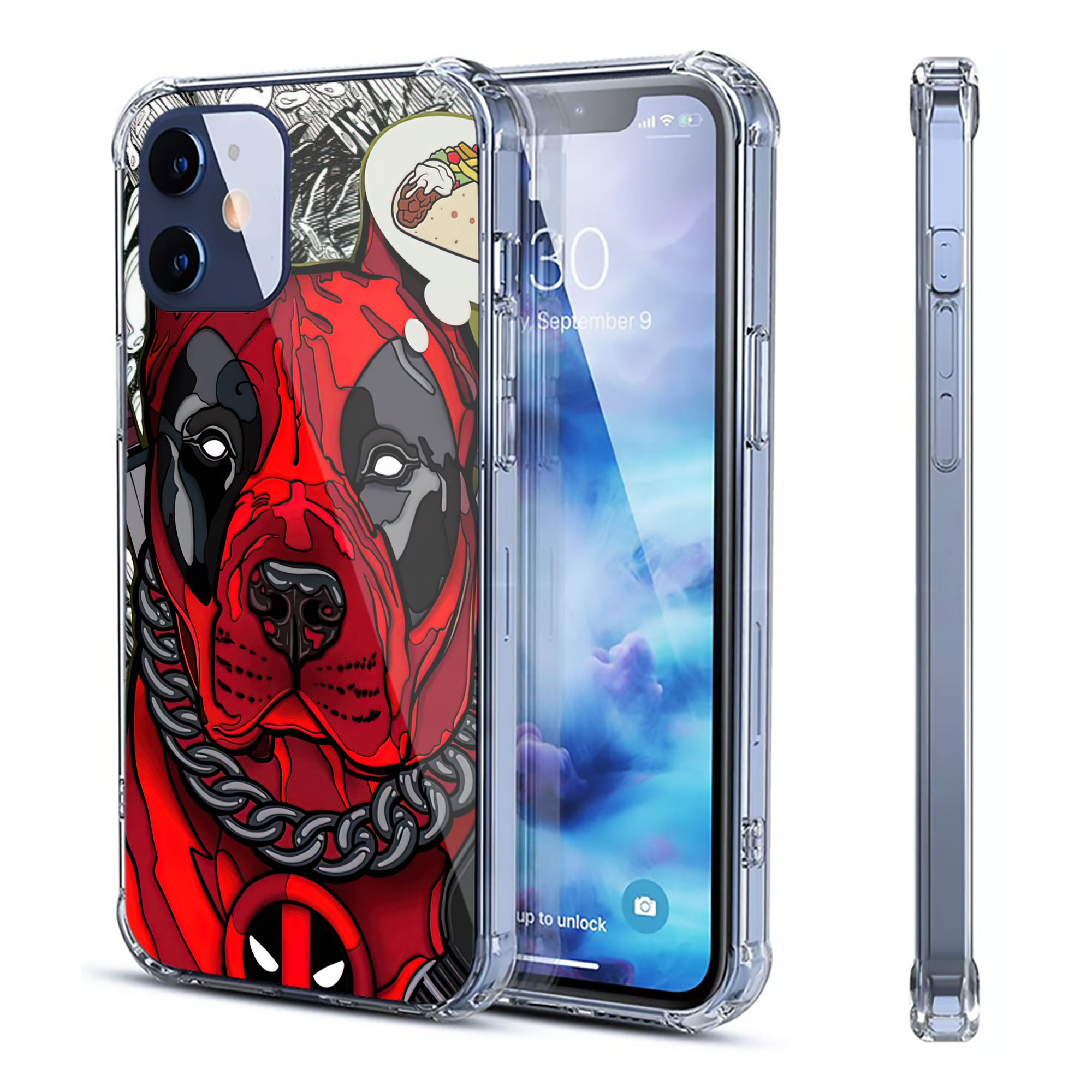 （画像用） Deadpool デッドプール 【iPhone 12シリーズ対応】透明スマホケース（クリアソフトケース）